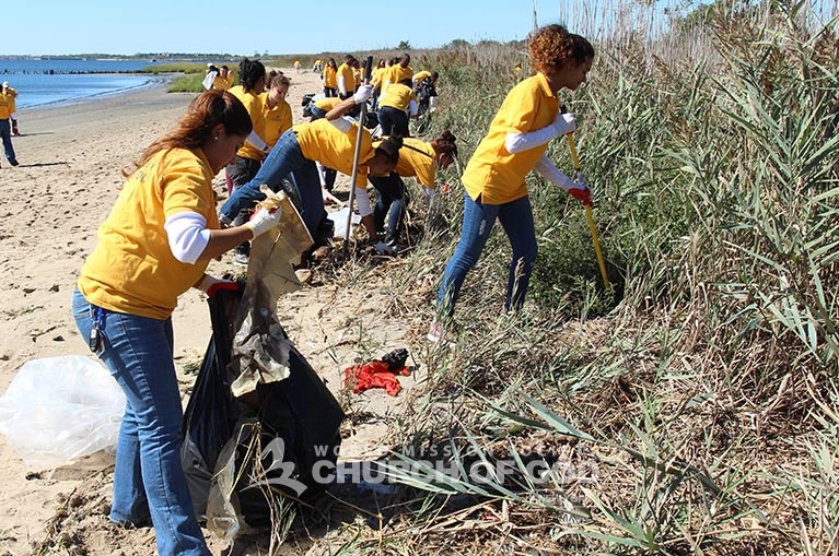 world mission society church of god in queens, long island, wmscog, howard beach environmental cleanup, east coast volunteer service day 2016