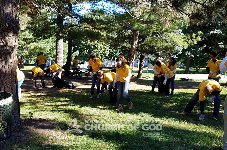 environmental cleanup in albany, world mission society church of god, albany, new york, wmscog, Swinburne park, Livingston Park