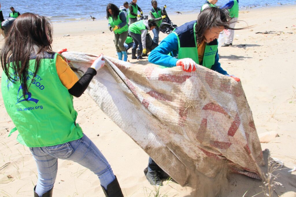 world mission society church of god, church of god, wmscog, church of god in new york, environmental protection, american littoral society, jamaica bay, yellow shirt volunteers