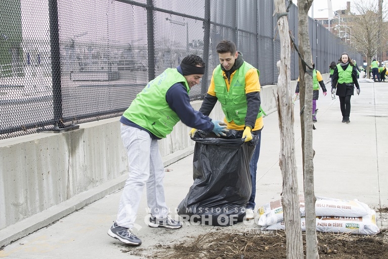 world mission society church of god, church of god, wmscog, church of god in new york, environmental protection, tree stewardship, yellow shirt volunteers