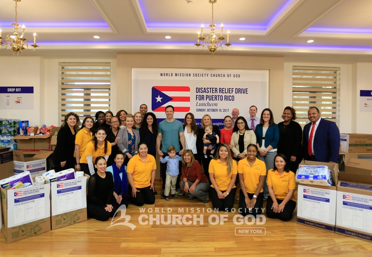 Puerto Rico, Disaster Relief, drive, Hurricane Maria, World Mission Society Church of God, WMSCOG, donations, food, packages, support, volunteer, volunteerism, New York, NY, New Windsor, Long Island, Midtown, Manhattan, Queens, Rochester, PR