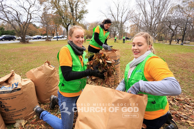 World Mission Society Church of God, wmscog, Mother's Street, cleanup, movement, mother, campaign, trash, garbage, leaves, volunteers, volunteerism, unity, global, world, new york, the bronx, albany, middletown, buffalo, rochester, christian