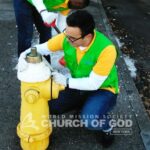 World Mission Society Church of God, Wmscog, adopt a hydrant, Rochester, ny, New York, cleanup, volunteers, volunteerism, Christian, environmental preservation, fire fighters, city, urban