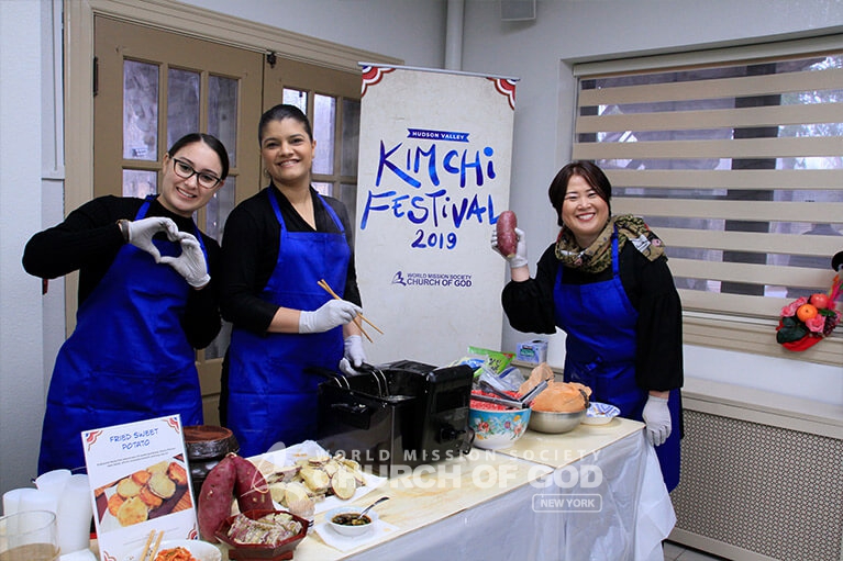 Serving international cuisine at the Hudson Valley Kimchi Festival.