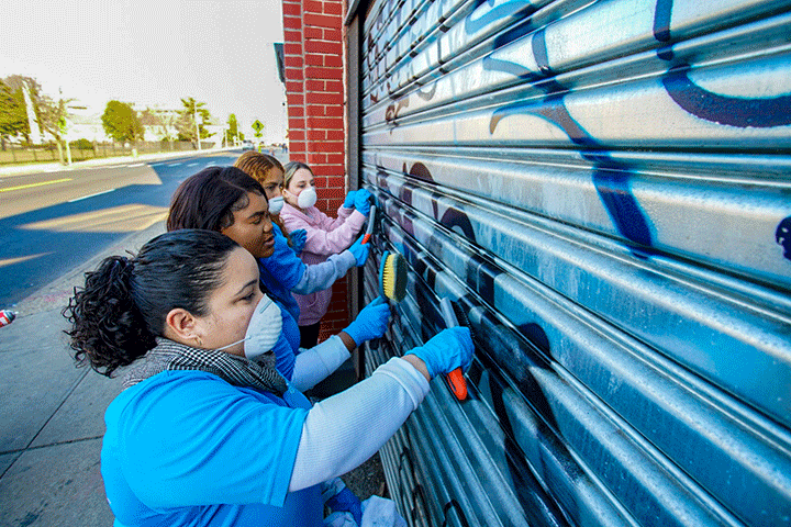 ASEZ Graffiti Removal Project in the Village of Hempstead