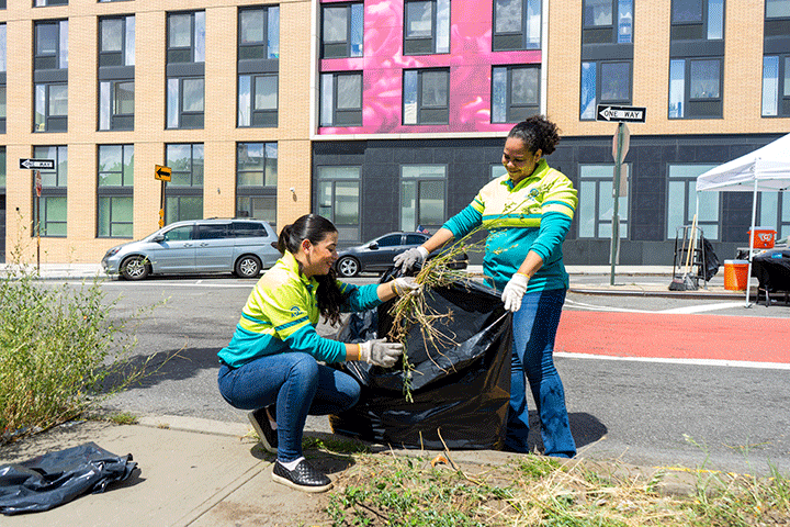 ASEZ WAO volunteers host a cleanup along Webster Avenue in the Bronx