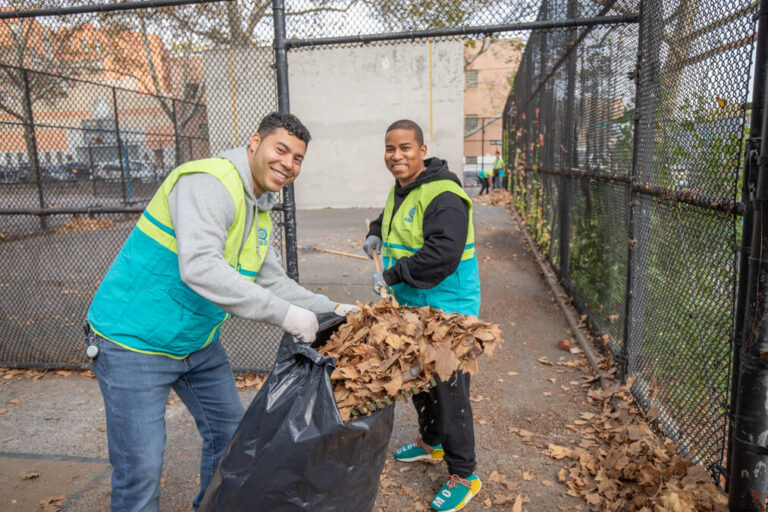 ASEZ WAO Church of God young adult worker volunteers goble playground cleanup bronx new york